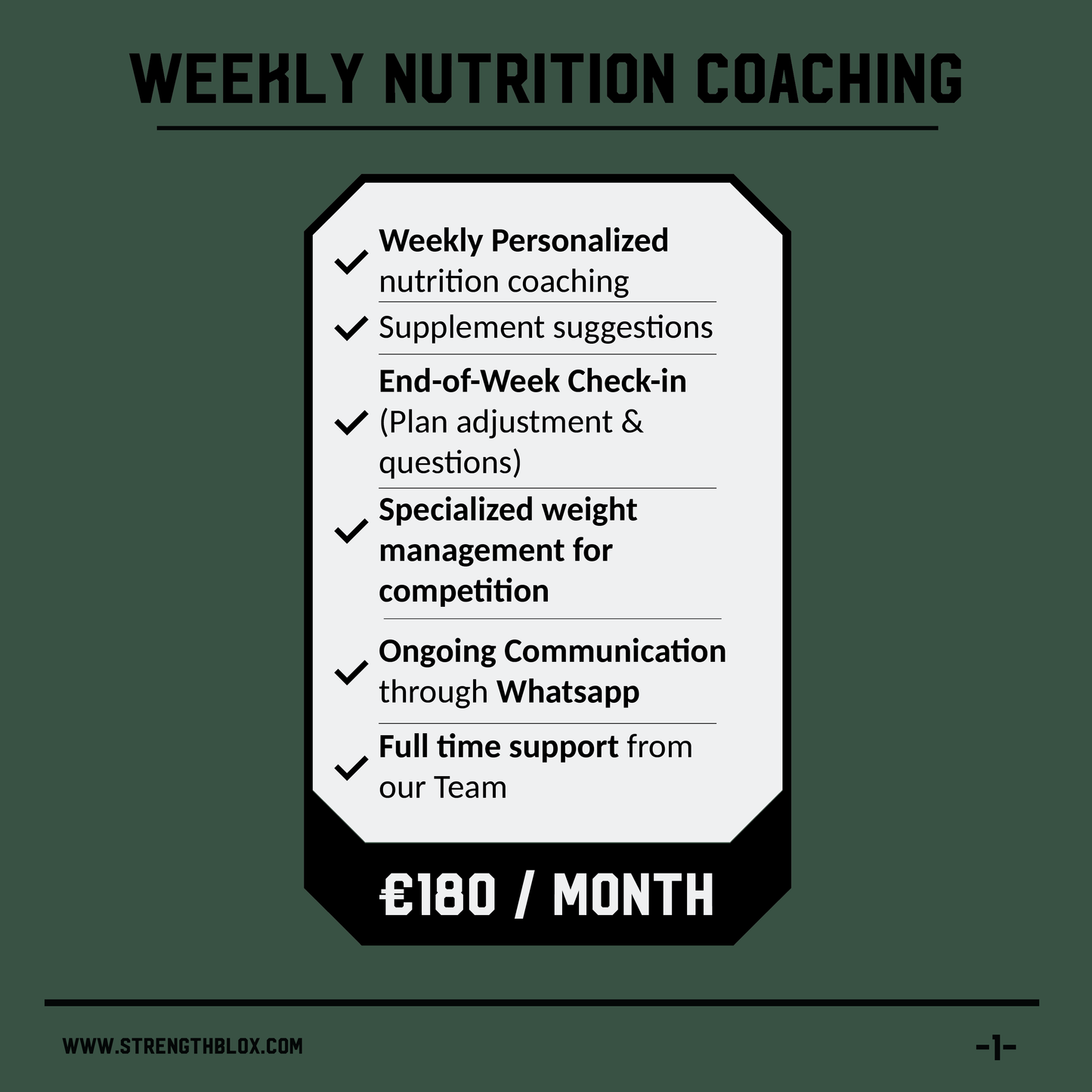 Weekly Nutrition Coaching