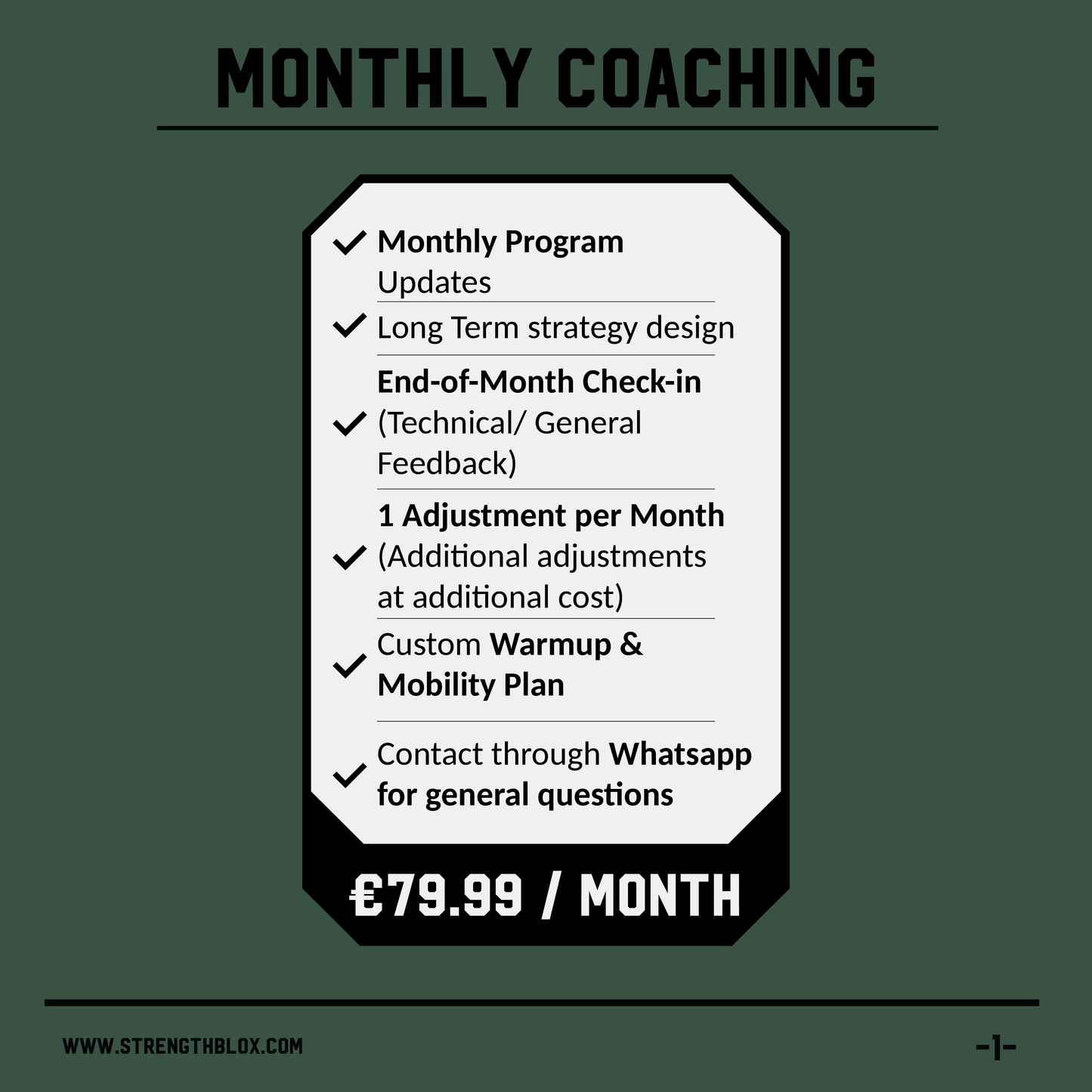 Monthly Coaching